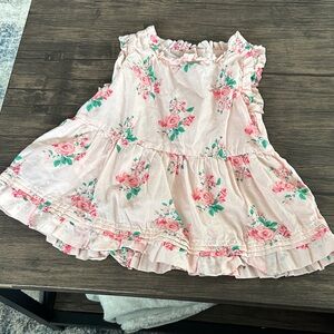 Janie and Jack Pink Floral Ruffle Dress